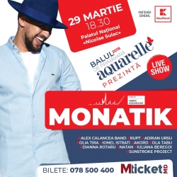 Balul de primăvară AQUARELLE! Interpretul MONATIK vine la Chișinău într-un LIVE SHOW!