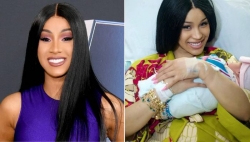 Cardi B a devenit mamă pentru a treia oară. Primele imagini cu bebelușul