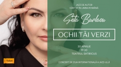 „Ochii tăi verzi” – Geta Burlacu vă invită la primul ei concert de jazz de autor, cântat în limba română